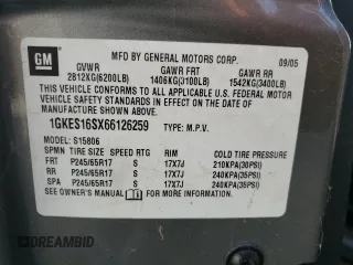 2006 GMC Envoy SLE with VIN 1GKES16SX66126259, listed as a Copart auction lot 74153124 with 159,897 mi miles and Clean Title. Bid and sale history available at DreamBid. Image 13.