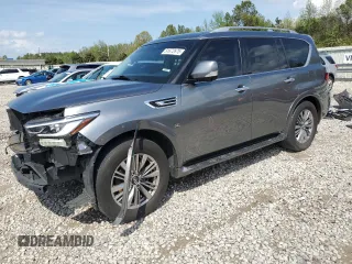 2018 Infiniti QX80 with VIN JN8AZ2NF0J9662455, listed as a Copart auction lot 51672675 with 145,131 mi miles and Salvage Title. Bid and sale history available at carsss.com. Image 1.