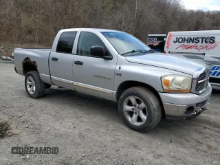 2006 Dodge 1500 SLT with VIN 1D7HU18276J139845, listed as a Copart auction lot 53490135 with 153,214 mi miles and Salvage Title. Bid and sale history available at carsss.com. Image 4.