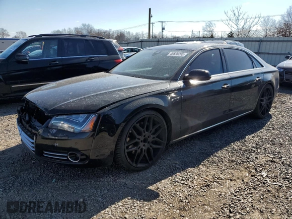 2014 Audi A8 4.0T с VIN WAUR2AFDXEN005361, выставлен на аукционе Copart как лот 46828285 с пробегом 106 984 миль миль и Списание • Salvage title. История ставок и продаж доступна на DreamBid. Изображение 1.