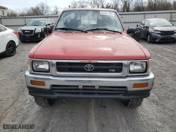 1992 Toyota 4WD Pickups DLX with VIN JT4VN13D8N5076488, listed as a Copart auction lot 51291185 with 171767 miles and Clean Title. Bid and sale history available at carsss.com. Image 5.