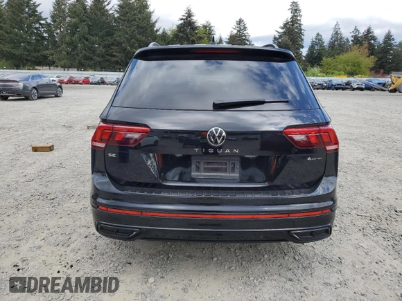 2024 Volkswagen Tiguan SE R-Line Black с VIN 3VV8B7AXXRM063670, выставлен на аукционе Copart как лот 55760315 с пробегом 12 959 миль миль и Списание • Salvage title. История ставок и продаж доступна на DreamBid. Изображение 6.