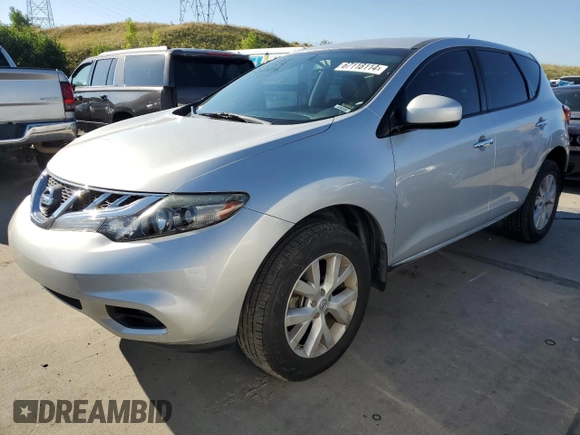 2012 Nissan Murano S with VIN JN8AZ1MU3CW116876, listed as a Copart auction lot 67118114 with 125,047 mi miles and Non Repairable. Bid and sale history available at carsss.com. Image 1.