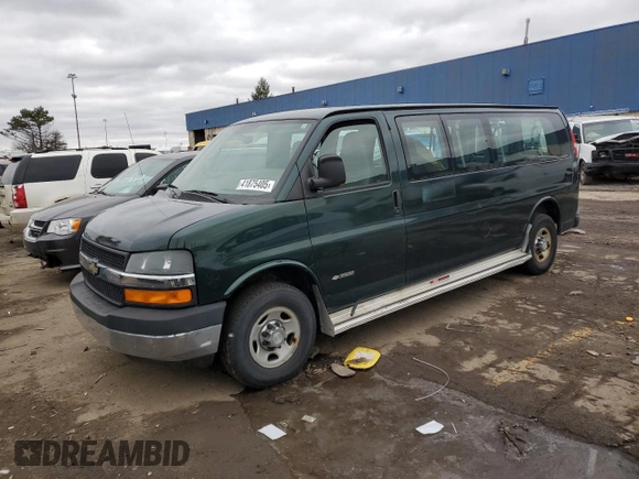 2006 Chevrolet Express Passenger with VIN 1GAHG39U161249733, listed as a Copart auction lot 41875405 with 169,037 mi miles and Clean title. Bid and sale history available at DreamBid. Image 1.