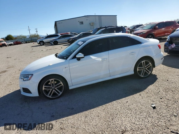 2017 Audi A3 Sedan Premium Plus with VIN WAUGUGFF0H1054991, listed as a Copart auction lot 79725324 with 128,270 mi miles and Salvage Title. Bid and sale history available at carsss.com. Image 1.