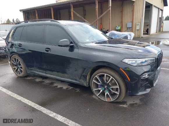 2019 BMW X7 xDrive50i with VIN 5UXCX4C58KLS35818, listed as a IAAI auction lot 41750098 with 69,661 mi miles. Bid and sale history available at carsss.com. Image 1.