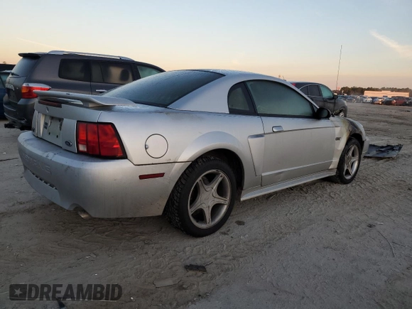 2001 Ford Mustang GT Deluxe with VIN 1FAFP42X01F189552, listed as a Copart auction lot 42989285 with Not provided miles and Salvage title. Bid and sale history available at DreamBid. Image 3.