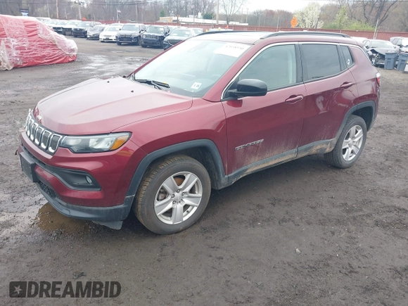 2022 Jeep Compass Latitude with VIN 3C4NJDBB7NT206323, listed as a IAAI auction lot 42038930 with 84,976 mi miles and . Bid and sale history available at DreamBid. Image 18.