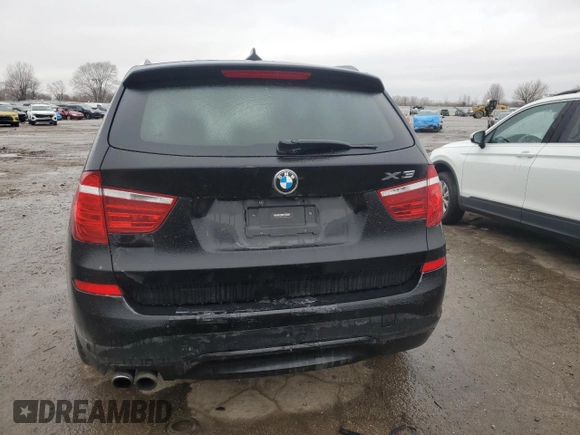 2017 BMW X3 xDrive28i with VIN 5UXWX9C33H0T25235, listed as a Copart auction lot 43625065 with 116,360 mi miles and Salvage Title. Bid and sale history available at DreamBid. Image 6.