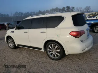 2014 Infiniti QX80 with VIN JN8AZ2NE1E9067174, listed as a Copart auction lot 43351525 with 115,255 mi miles and Salvage Title. Bid and sale history available at carsss.com. Image 2.