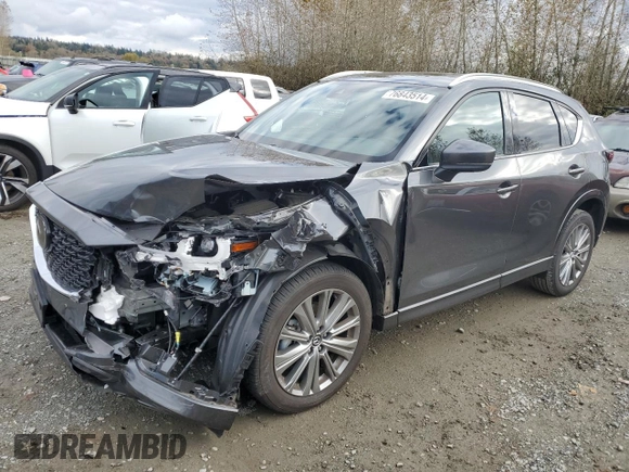 2023 Mazda CX-5 Signature with VIN JM3KFBXY3P0136316, listed as a Copart auction lot 76843514 with 15,932 mi miles and Salvage Title. Bid and sale history available at carsss.com. Image 1.