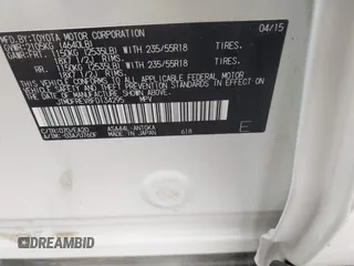 2015 Toyota RAV4 Limited с VIN JTMDFREV8FD134295, выставлен на аукционе IAAI как лот 41928952 с пробегом 191 417 миль миль и . История ставок и продаж доступна на DreamBid. Изображение 9.