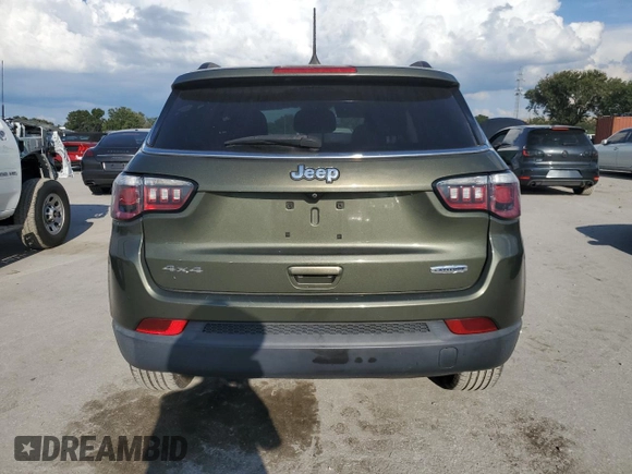 2018 Jeep Compass Latitude with VIN 3C4NJDBB7JT231278, listed as a Copart auction lot 72057934 with 54,039 mi miles and Salvage Title. Bid and sale history available at DreamBid. Image 6.