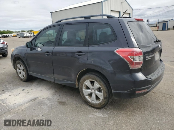 2015 Subaru Forester 2.5i with VIN JF2SJABC2FH470349, listed as a Copart auction lot 56432215 with 213,412 mi miles and Salvage title. Bid and sale history available at DreamBid. Image 2.