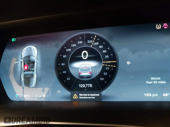 2014 Tesla Model S 60 with VIN 5YJSA1H13EFP49912, listed as a IAAI auction lot 41716661 with 129,776 mi miles and . Bid and sale history available at DreamBid. Image 7.