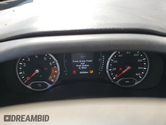 2023 Jeep Renegade Latitude with VIN ZACNJDB19PPP68772, listed as a Copart auction lot 54206465 with 22,346 mi miles and Non Repairable. Bid and sale history available at carsss.com. Image 9.