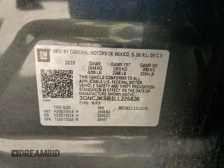 2020 Chevrolet Trax LS with VIN 3GNCJKSB1LL226826, listed as a Copart auction lot 51091065 with 54,592 mi miles and Salvage Title. Bid and sale history available at DreamBid. Image 12.