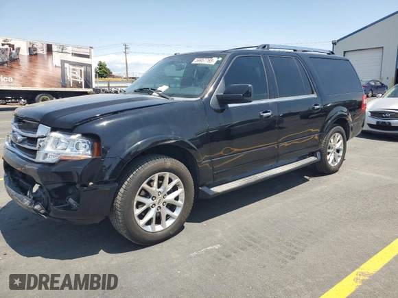 2017 Ford Expedition Max Limited с VIN 1FMJK2AT9HEA06506, выставлен на аукционе Copart как лот 59957765 с пробегом 151 018 миль миль и Списание • Salvage title. История ставок и продаж доступна на DreamBid. Изображение 1.