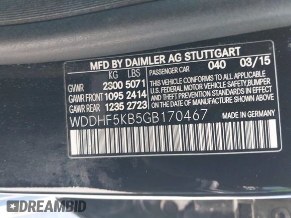 2016 Mercedes-Benz E 350 Sport with VIN WDDHF5KB5GB170467, listed as a IAAI auction lot 42750322 with 84,182 mi miles and . Bid and sale history available at DreamBid. Image 9.