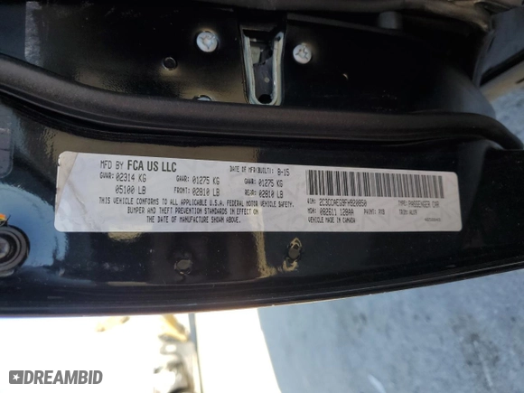 2015 Chrysler 300 with VIN 2C3CCAEG9FH920850, listed as a Copart auction lot 48081504 with 0 mi miles and Salvage Title. Bid and sale history available at carsss.com. Image 13.