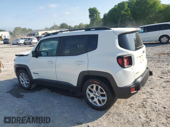 2018 Jeep Renegade Latitude with VIN ZACCJABB7JPH75163, listed as a Copart auction lot 54932455 with 267,193 mi miles and Salvage title. Bid and sale history available at DreamBid. Image 2.