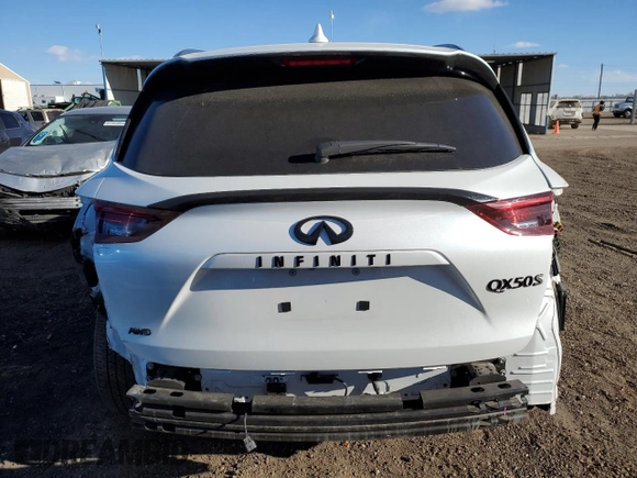 2023 Infiniti QX50 Sport with VIN 3PCAJ5FB0PF121405, listed as a Copart auction lot 87066714 with 11,958 mi miles and Salvage Title. Bid and sale history available at DreamBid. Image 6.