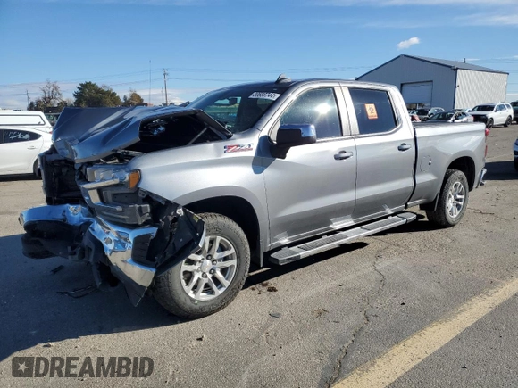 2021 Chevrolet Silverado 1500 LT with VIN 1GCUYDEDXMZ430956, listed as a Copart auction lot 80556744 with 51,493 mi miles and Salvage Title. Bid and sale history available at carsss.com. Image 1.