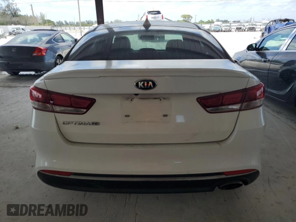2016 Kia Optima LX with VIN KNAGT4L31G5071561, listed as a Copart auction lot 55456545 with 65,133 mi miles and Salvage Title. Bid and sale history available at carsss.com. Image 6.