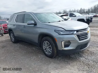 2023 Chevrolet Traverse LT Cloth with VIN 1GNEVGKW7PJ242071, listed as a IAAI auction lot 41799940 with 46,698 mi miles. Bid and sale history available at carsss.com. Image 1.