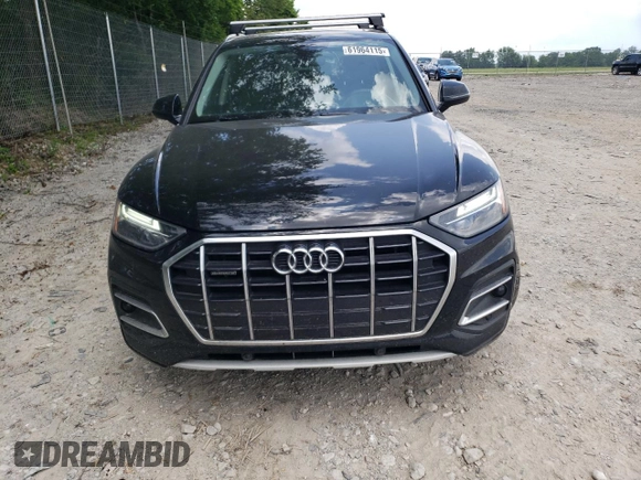 2021 Audi Q5 Premium with VIN WA1AAAFY7M2033344, listed as a Copart auction lot 61964115 with 78,534 mi miles and Salvage title. Bid and sale history available at DreamBid. Image 5.