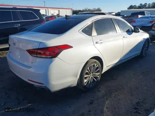 2016 Hyundai Genesis 3.8L with VIN KMHGN4JEXGU118461, listed as a IAAI auction lot 41368607 with 116,967 mi miles. Bid and sale history available at carsss.com. Image 4.
