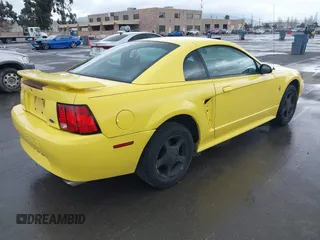 2002 Ford Mustang Standard with VIN 1FAFP40412F228577, listed as a IAAI auction lot 41815902 with 134,449 mi miles. Bid and sale history available at carsss.com. Image 4.