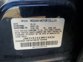 2003 Infiniti G35 w/Leather z VIN JNKCV51E23M015424, wystawiony jako Copart lot #87714105 z przebiegiem 174 773 mil mil oraz Szkoda całkowita • Salvage title. Historia ofert i sprzedaży dostępna na DreamBid. Obrazek 12.