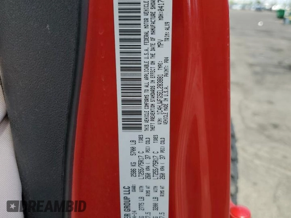 2014 Jeep Wrangler Unlimited Rubicon with VIN 1C4HJWFG5EL283881, listed as a Copart auction lot 58150255 with 100,166 mi miles and Non repairable. Bid and sale history available at DreamBid. Image 12.