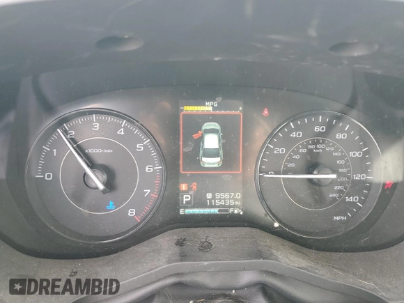 2019 Subaru Impreza Premium with VIN 4S3GKAD61K3624467, listed as a Copart auction lot 48051825 with 115,435 mi miles and Non repairable. Bid and sale history available at DreamBid. Image 9.