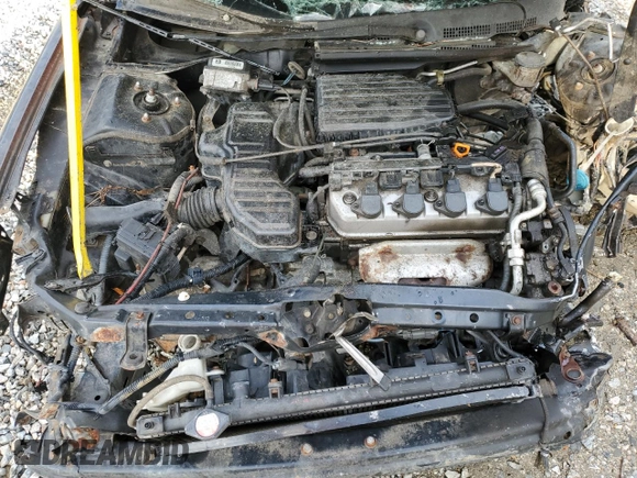 2003 Honda Civic LX with VIN 1HGEM22553L021820, listed as a Copart auction lot 51187205 with Not Provided miles and Salvage Title. Bid and sale history available at DreamBid. Image 11.