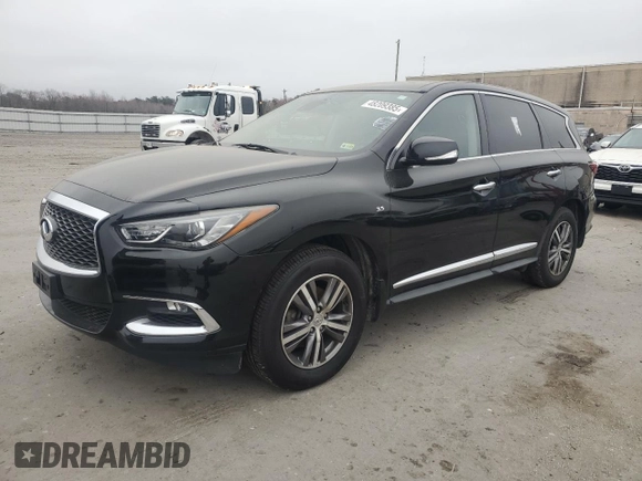 2019 Infiniti QX60 Luxe with VIN 5N1DL0MMXKC566279, listed as a Copart auction lot 48209385 with 251,448 mi miles and Clean title. Bid and sale history available at DreamBid. Image 1.