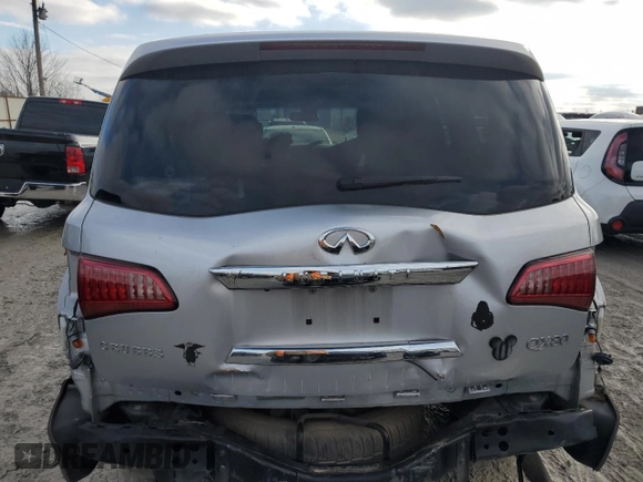 2014 Infiniti QX80 with VIN JN8AZ2NF8E9555594, listed as a Copart auction lot 40000354 with 140,479 mi miles and Salvage title. Bid and sale history available at DreamBid. Image 6.