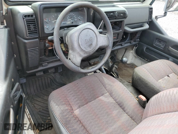 1997 Jeep Wrangler Sport with VIN 1J4FY19S9VP430180, listed as a Copart auction lot 50430055 with 0 mi miles and Salvage Title. Bid and sale history available at carsss.com. Image 8.