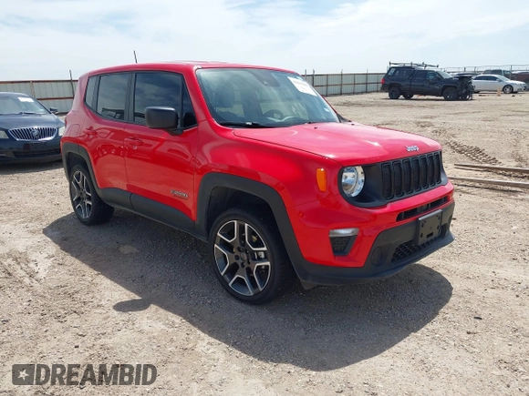 2021 Jeep Renegade Upland with VIN ZACNJDAB4MPM26829, listed as a IAAI auction lot 42261361 with 16,417 mi miles and . Bid and sale history available at DreamBid. Image 1.