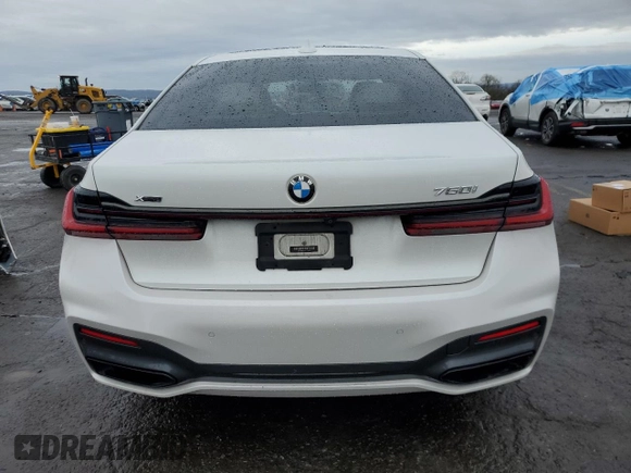 2021 BMW 7 Series 750i xDrive with VIN WBA7U2C06MCE49097, listed as a Copart auction lot 51900185 with 36,664 mi miles and Salvage title. Bid and sale history available at DreamBid. Image 6.