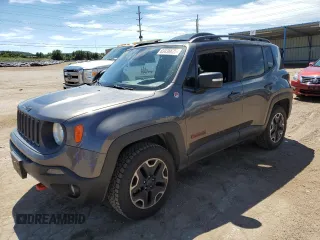 2016 Jeep Renegade Trailhawk z VIN ZACCJBCT2GPC65342, wystawiony jako Copart lot #63436625 z przebiegiem 62 546 mil mil oraz Czysty tytuł • Clean title. Historia ofert i sprzedaży dostępna na DreamBid. Obrazek 1.