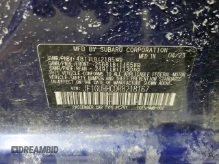 2024 Subaru Impreza RS with VIN JF1GUHHC0R8218167, listed as a Copart auction lot 44566625 with 34,153 mi miles and Salvage Title. Bid and sale history available at carsss.com. Image 12.