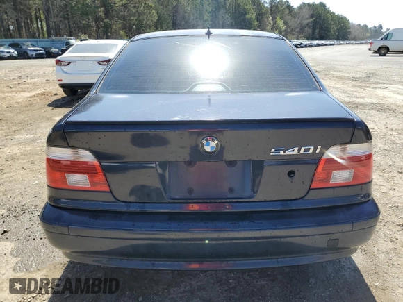 2001 BMW 5 Series 540i with VIN WBADN63481GM72490, listed as a Copart auction lot 48681505 with Not provided miles and Salvage title. Bid and sale history available at DreamBid. Image 6.