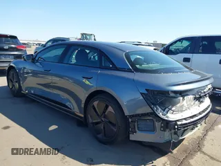 2025 Lucid Air Pure with VIN 50EA1PGA6SA002823, listed as a IAAI auction lot 41840873 with 756 mi miles. Bid and sale history available at carsss.com. Image 3.
