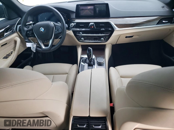 2020 BMW 5 Series 530e with VIN WBAJA9C07LCD65408, listed as a Copart auction lot 55806404 with 17,480 mi miles and Salvage Title. Bid and sale history available at DreamBid. Image 8.