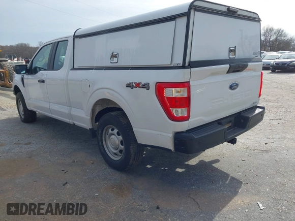2021 Ford F-150 XL with VIN 1FTEX1EP0MKE07923, listed as a IAAI auction lot 41726506 with 99,518 mi miles and . Bid and sale history available at DreamBid. Image 3.