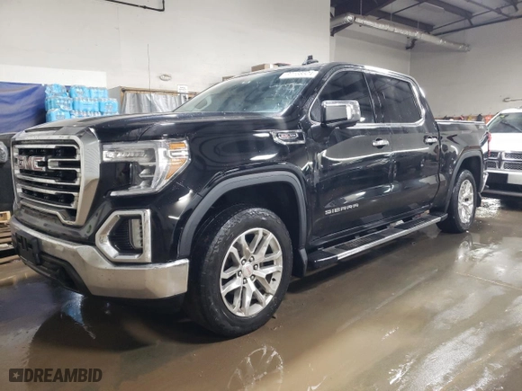 2019 GMC Sierra 1500 SLT with VIN 3GTU9DEL6KG281589, listed as a Copart auction lot 87168524 with 69,415 mi miles and Salvage Title. Bid and sale history available at carsss.com. Image 1.