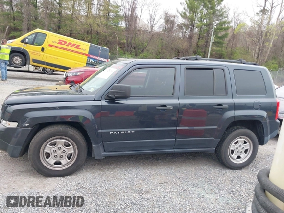 2014 Jeep Patriot Sport with VIN 1C4NJPBB7ED822885, listed as a IAAI auction lot 41947079 with 76,740 mi miles. Bid and sale history available at carsss.com. Image 14.