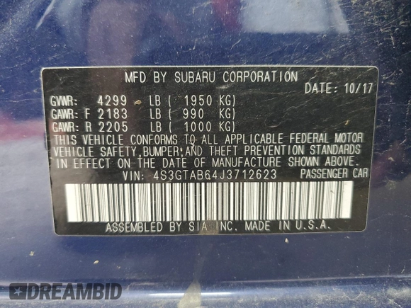 2018 Subaru Impreza Premium z VIN 4S3GTAB64J3712623, wystawiony jako Copart lot #60645115 z przebiegiem 95 626 mil mil oraz Czysty tytuł • Clean title. Historia ofert i sprzedaży dostępna na DreamBid. Obrazek 13.